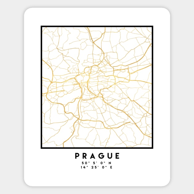 PRAGUE CZECH REPUBLIC CITY STREET MAP ART Sticker by deificusArt